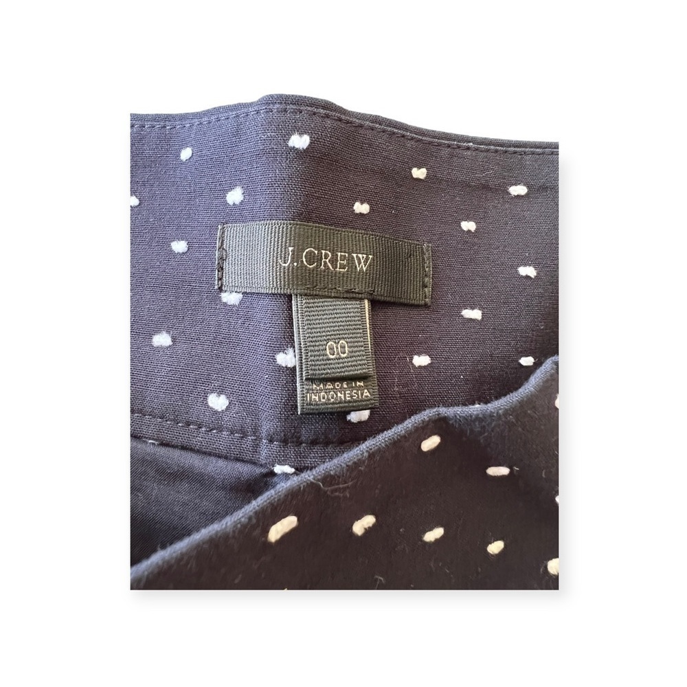 J. Crew shorts blue white polka dot Size  XS summer - Picture 9 of 10